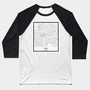 Map of Berlin - Germany Baseball T-Shirt